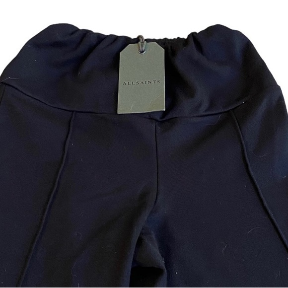 All Saints Black Tamie Split Spat Leg Wide Waistband Size 4 - Picture 7 of 9